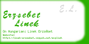 erzsebet linek business card
